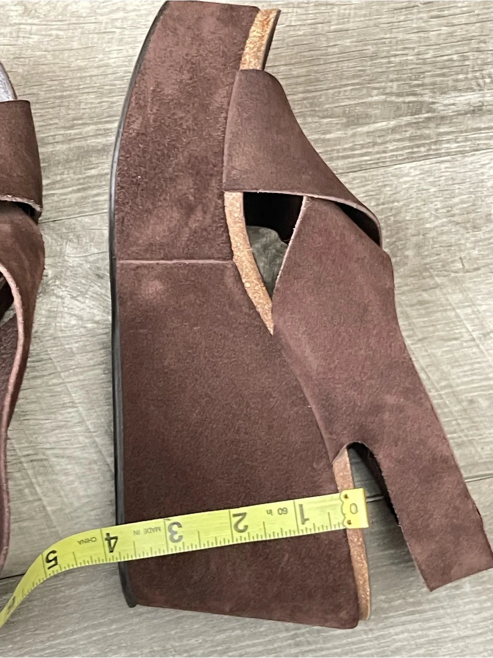 Pedro Garcia Chocolate Suede Platform Sandals